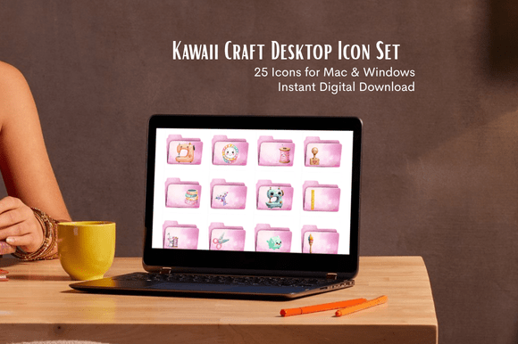 Download Kawaii Craft Desktop Icons - Desktop Collection