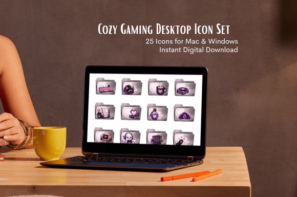 Download Cozy Gaming Desktop Icons - Premium Resources