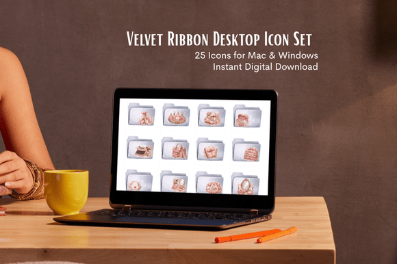 Download Velvet Ribbon Desktop Icons - Premium Resources